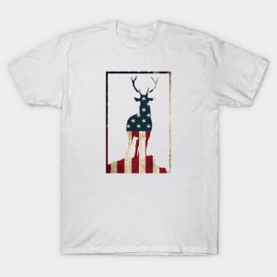 US Flag Deer T-Shirt